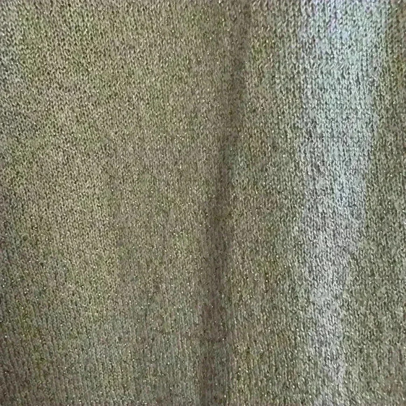 Anne Klein Sweater | Taupe with Gold Threading | Large EUC - Picture 3 of 7